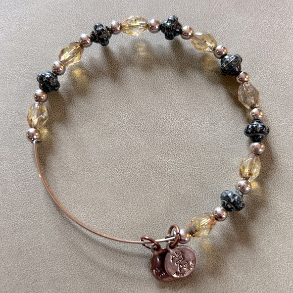 Alex and Ani Jewelry - gold and facetted stone bracelet